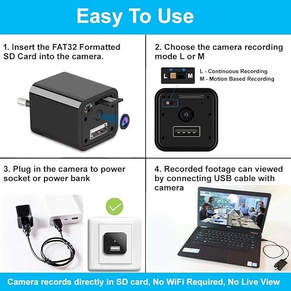 the IFITech IFIADPTCAM 1080P USB Charger Hidden Camera the IFITech IFIADPTCAM 1080P USB Charger Hidden Camera