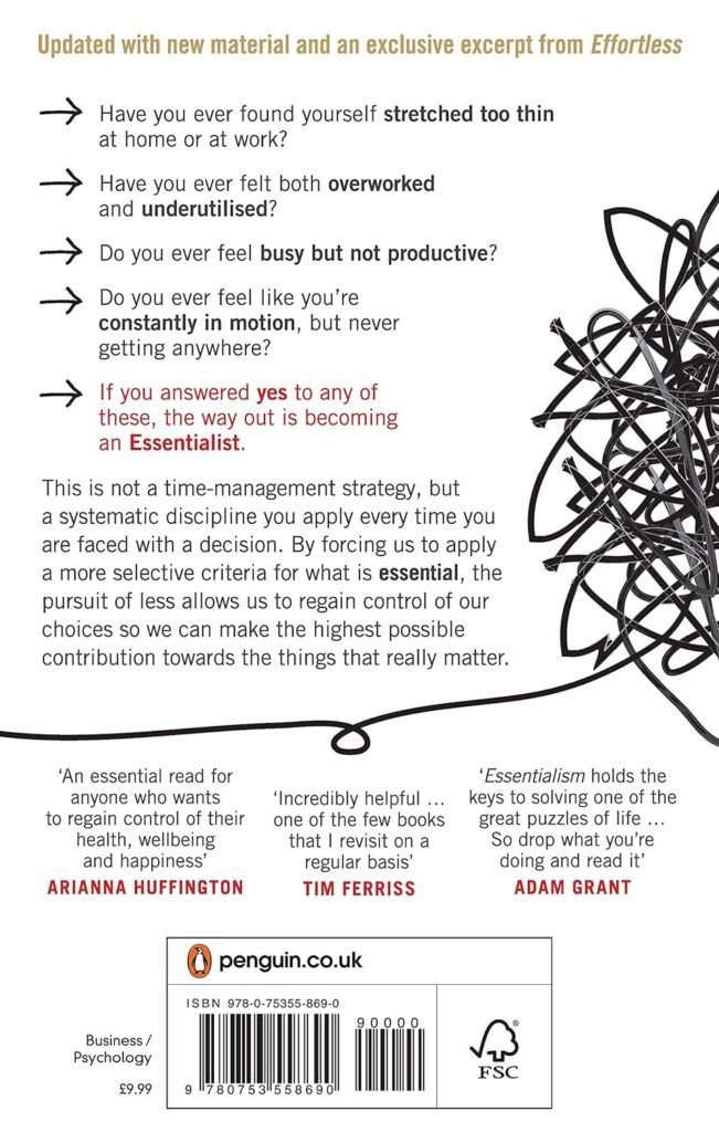 Greg McKeown’s Essentialism: The Disciplined Pursuit of Less